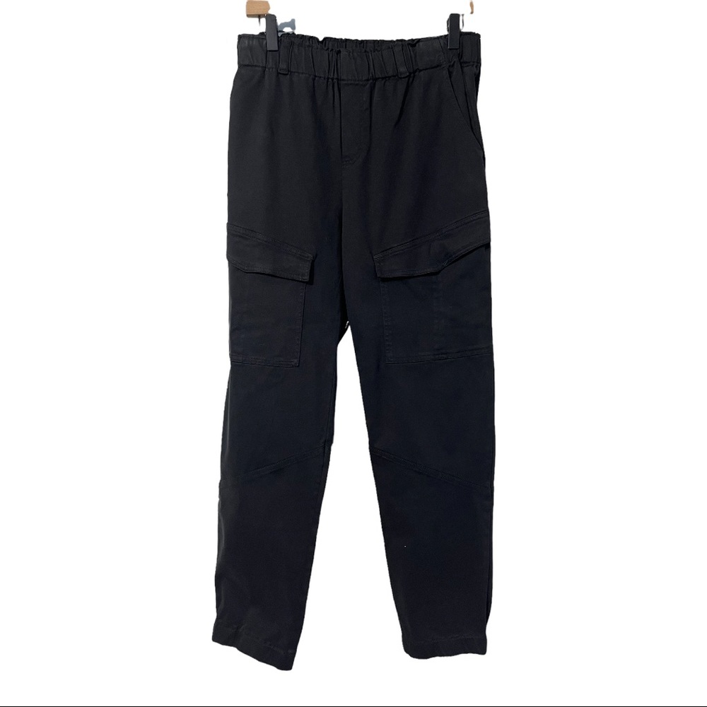 Anthropologie On the Road Black Pull On Cargo Pockets Jogger Pants Size XL